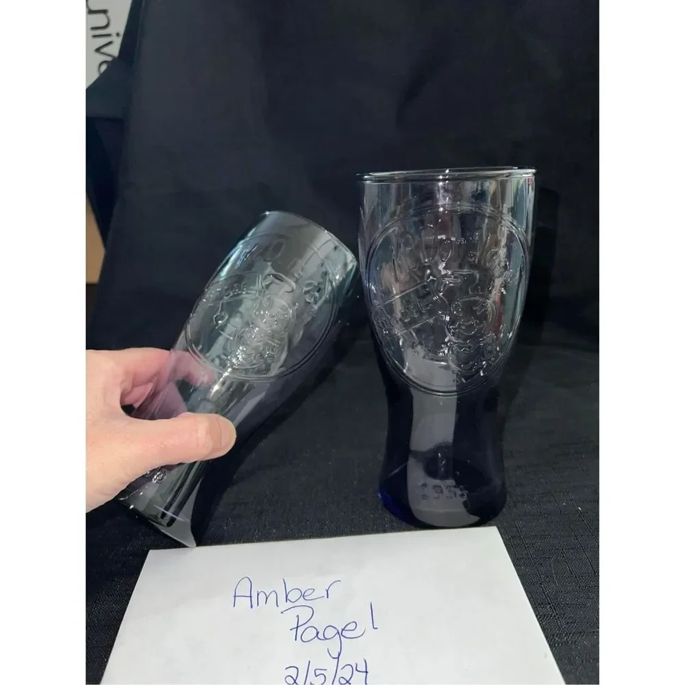 McDonalds 5 Retro Tumblers Drinking Glasses Depicting 1948,1955,‎ And 1961